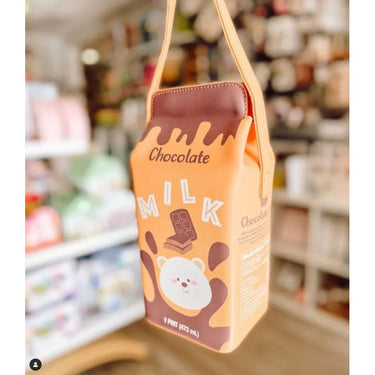 Kawaii Chocolate Milk Crossbody Handbag - Kawaii Toys